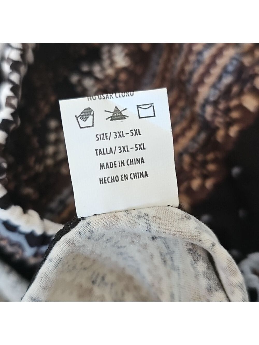 LEGGINGS DEPOT Fair Isle Brown Leggings Extra Plus Size 18 NWT - Picture 7 of 7